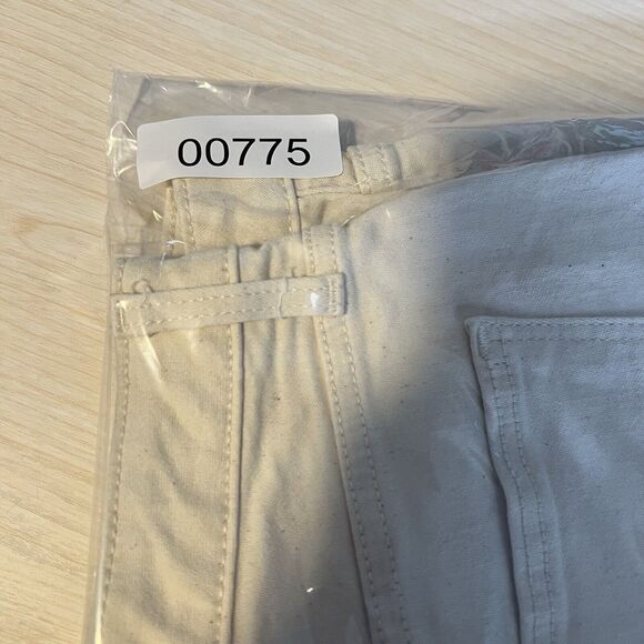 Universal Thread Womens 4 Jean Shorts Beige High Rise Midi Zip Front Boho Hippie - Picture 10 of 10